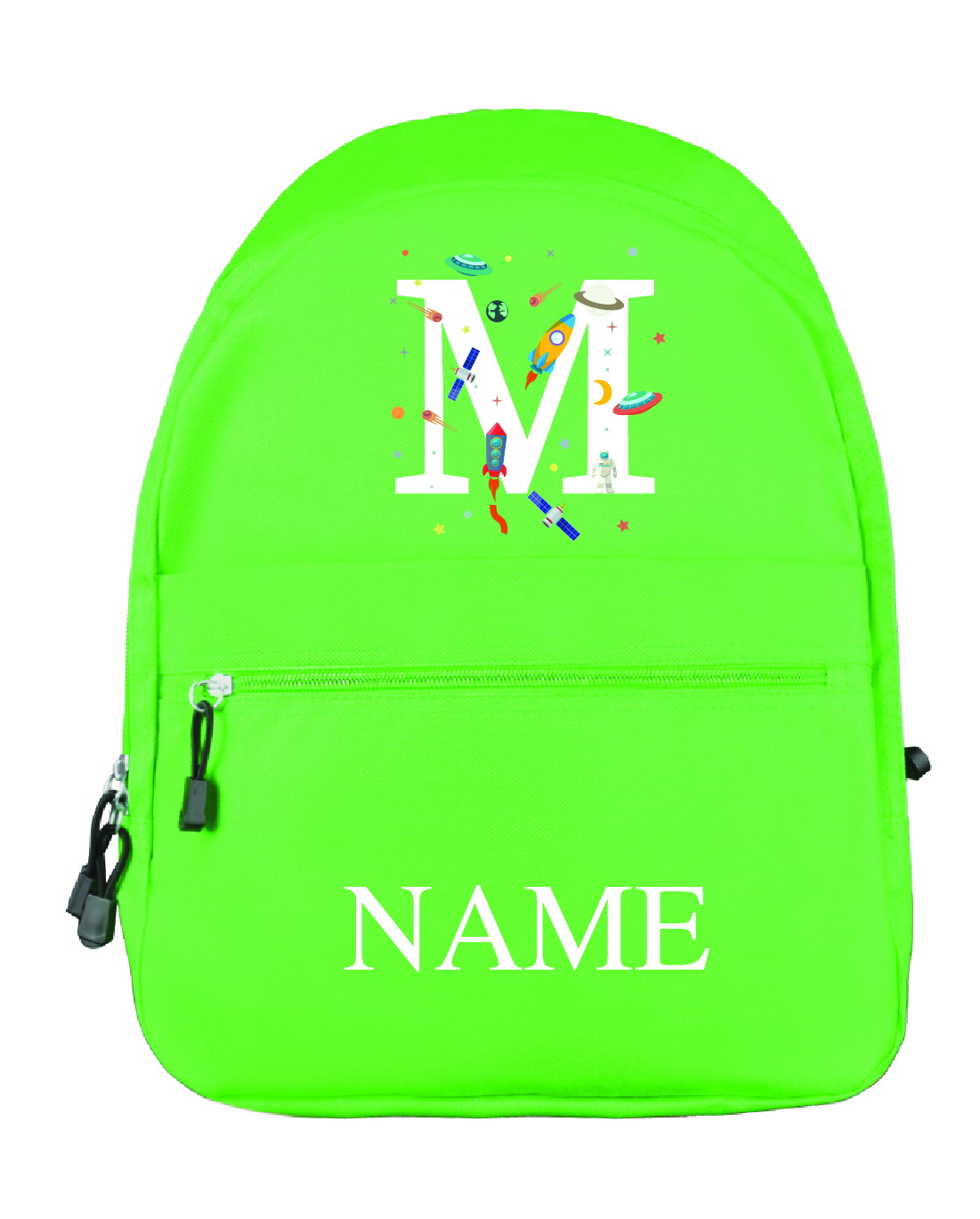 Personalised Alphabet Green Backpack for Kids